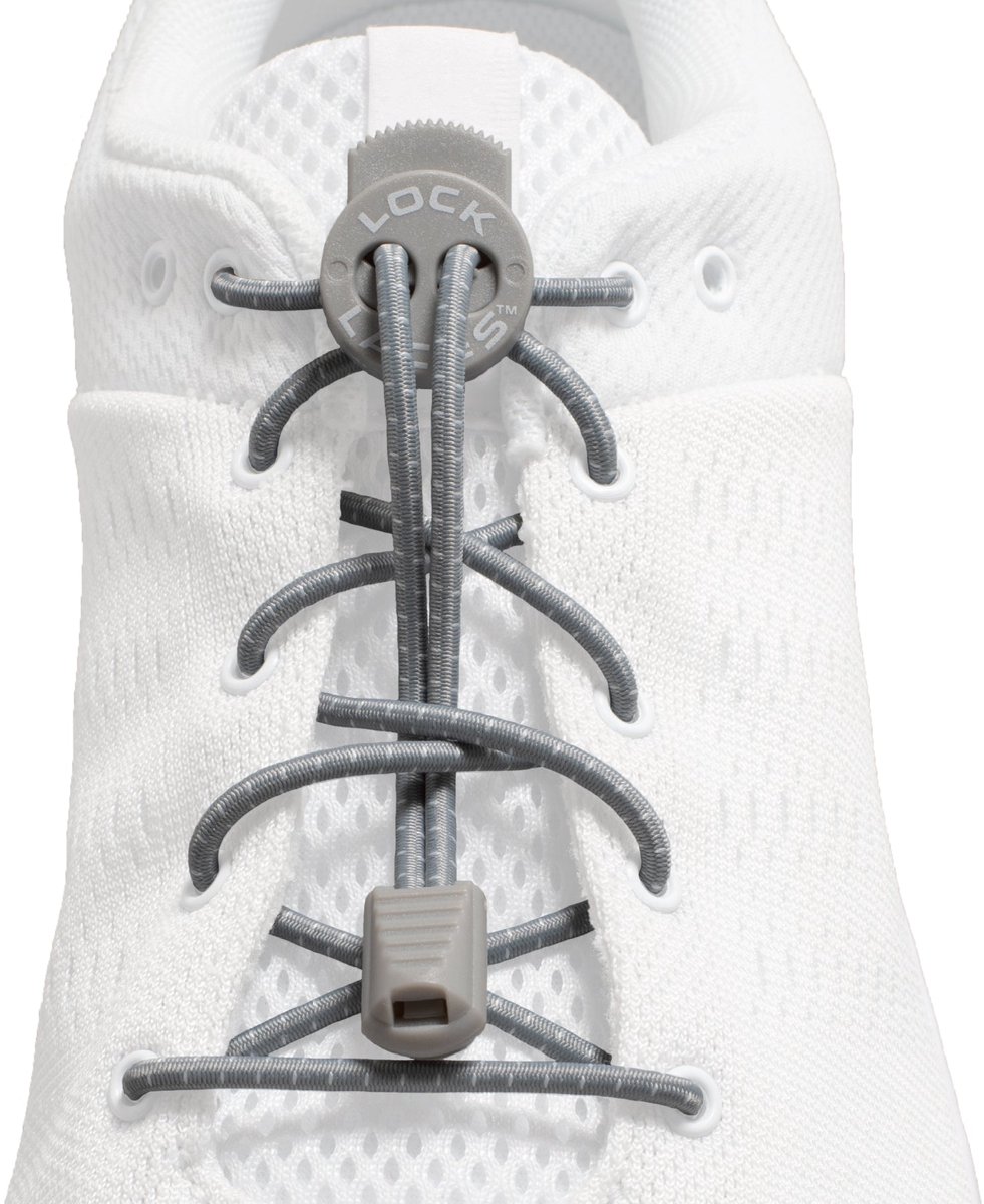 Lock Laces Grijs - Elastische schoenveters - Hardlopen