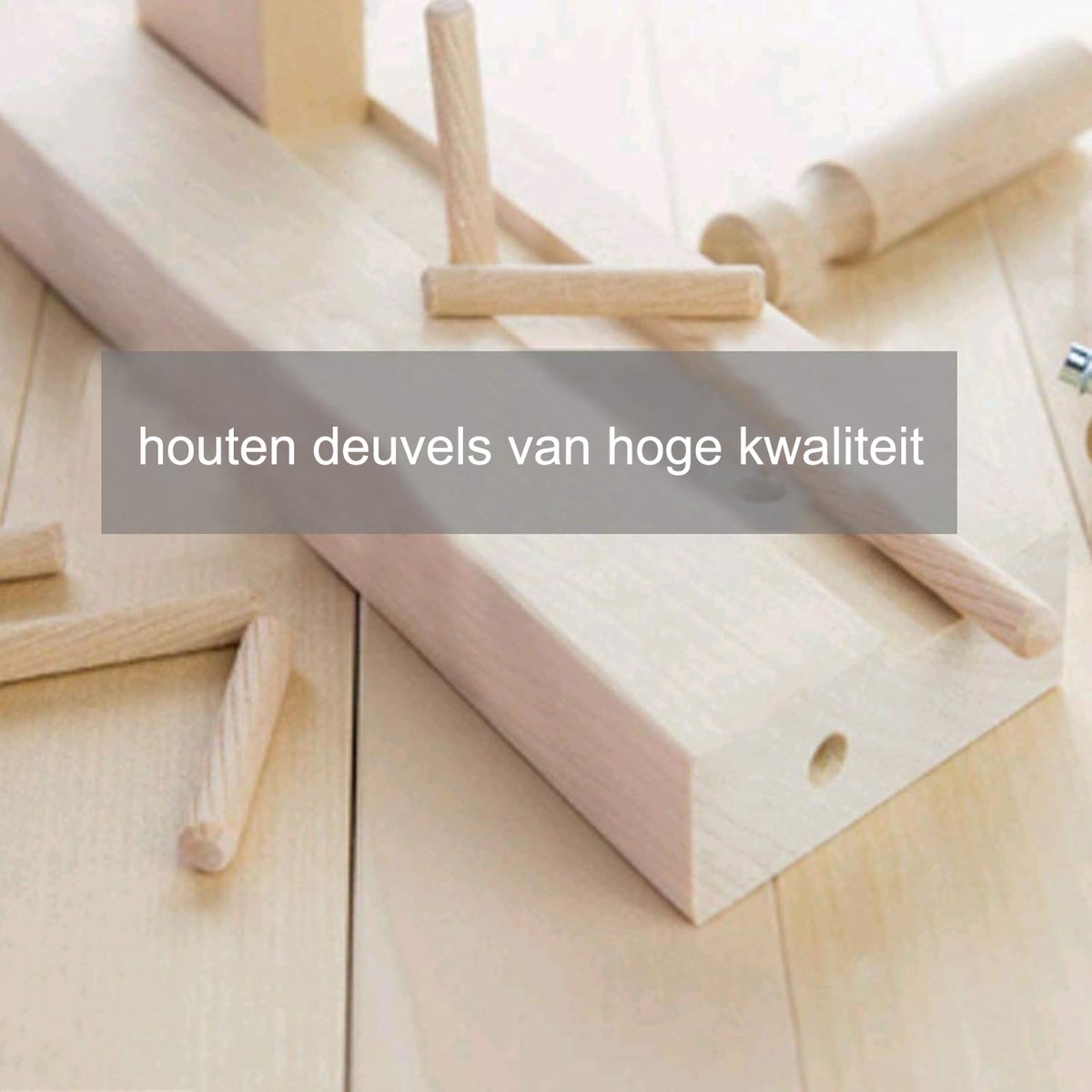 GYSRXS Houten Deuvelset 500 Stuks – 6mm, 8mm, 10mm, 12mm, Met Groeven En Markeerpunten, Voor Timmerwerk En Meubelmaken