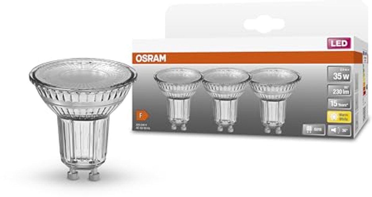 LED Reflectorlamp GU10 Warm Wit 2700K 2,60W Energieklasse A++