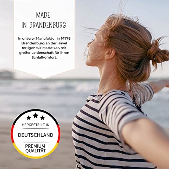 MKS Dream Comfort gelschuim topper 160 x 200 cm, 5 cm gel topper voor matrassen, traagschuim H3/H4 met ergonomische vorm, drukontlastend effect en ademende overtrek