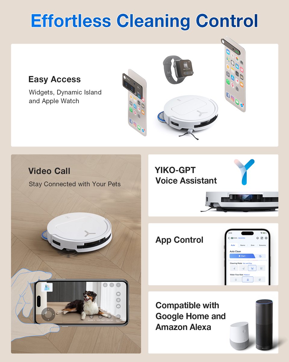 ECOVACS - DEEBOT T50 Omni wit Gen 2 EU - Stofzuig- en dweilrobot - 21.000 Pa zuigkracht- Zelfreinigende Robotstofzuiger met Warmwater – Dweilsysteem - Automatisch Leegstation - Geschikt voor dierenharen — afbeelding 5
