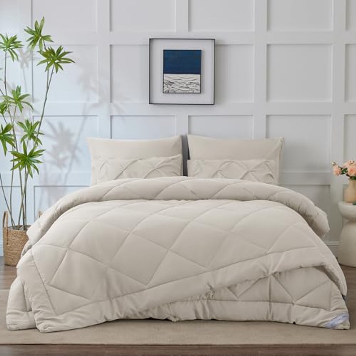 Reversible Duvet for Double Beds - 150 cm Wide - 240 x 220 cm - Soft and Mite-Resistant - 4 Seasons - Warm and Comfortable