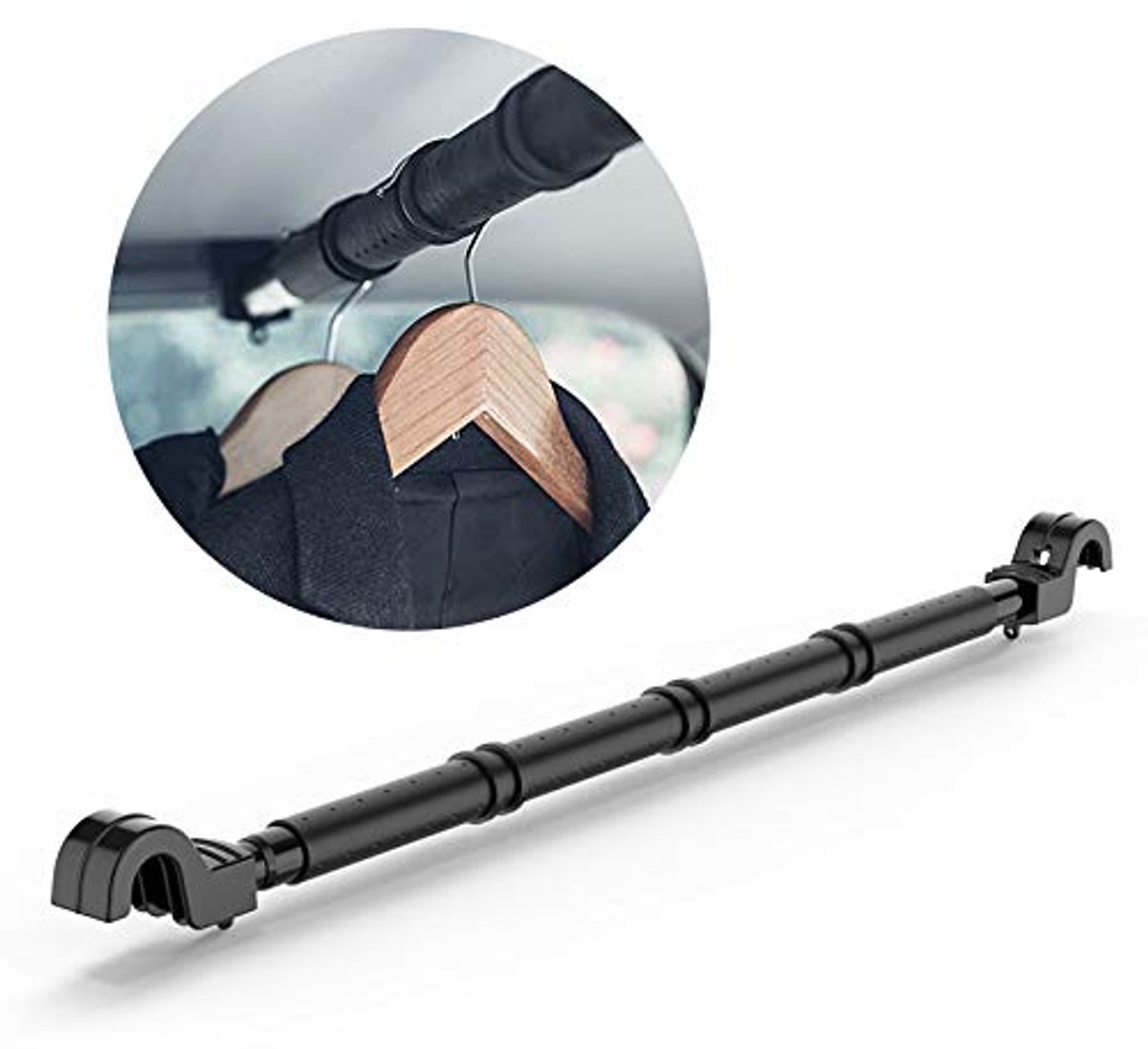 Verstelbare Kledinghanger voor Auto - Heavy Duty Metalen en Rubberen Grips