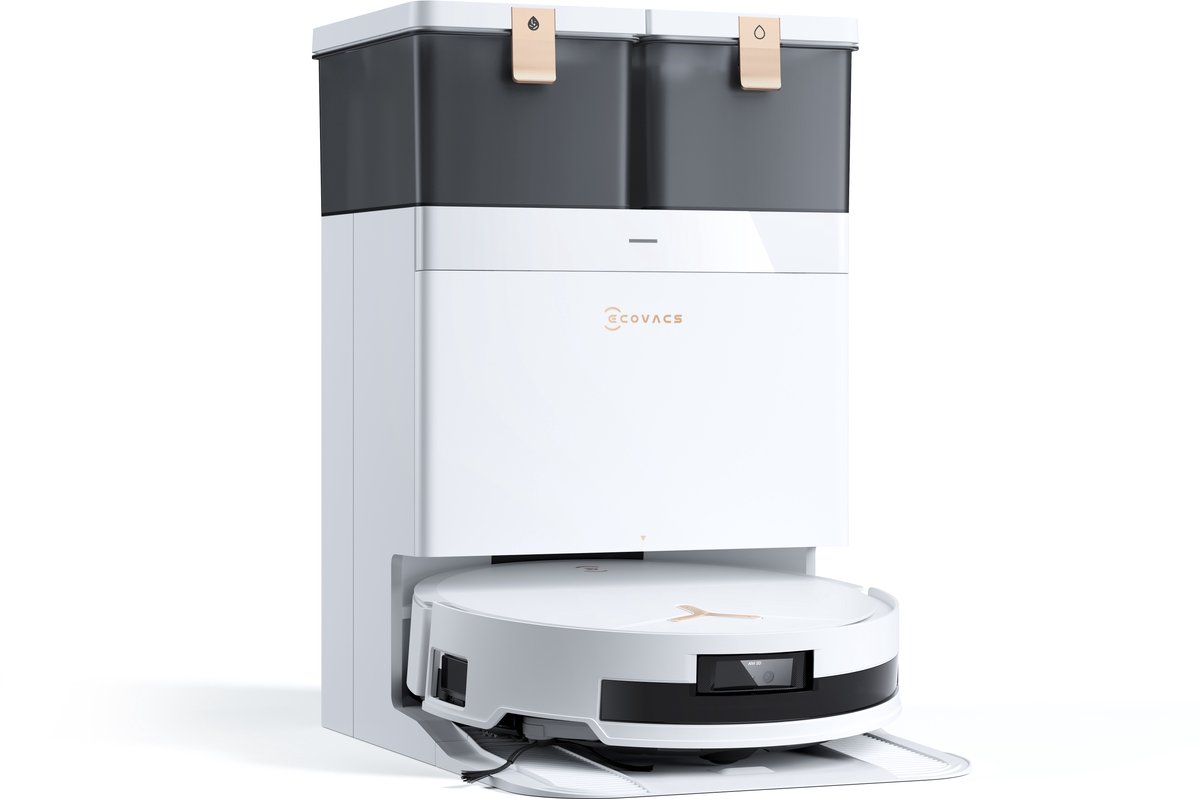 Afbeelding 2 van ECOVACS - DEEBOT T50 Max Pro Omni Gen 2 - Stofzuig- en dweilrobot - 18.500 Pa zuigkracht- Zelfreinigende Robotstofzuiger met Warmwater – Dweilsysteem - Automatisch Leegstation - Geschikt voor dierenharen