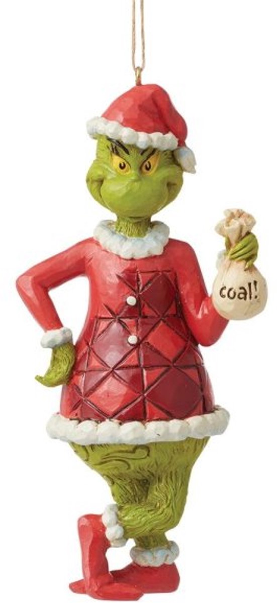 Grinch with Bag of Coal Hanging Ornament