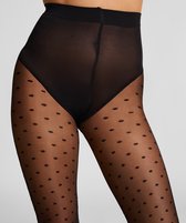 Hunkemöller Panty 15 Denier Dots Anti Ladder Zwart S/M