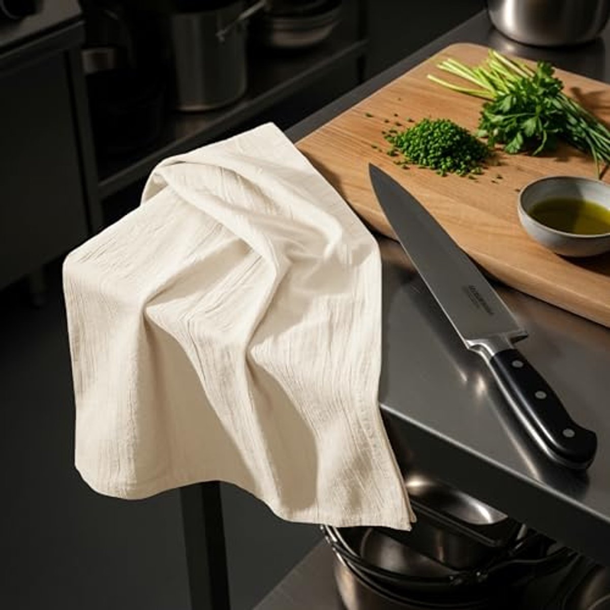 24 Pack Tea Towels 28" x 28" - 100% Katoen Afwasdoeken - Wasmachine Bestendig - Natuurlijke Tan