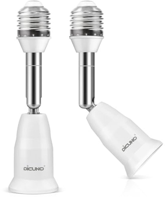 E27 Pedestal Lamp Base Adapter Extension voor LED en Spaarlampen - 2 ...