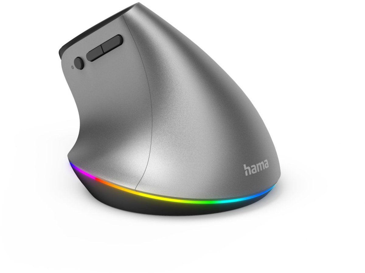 Hama EWM-700 - Draadloze ergonomische muis - 8 knoppen - 2.4 GHz RF & BT - dpi switch - Stil - Oplaadbaar - Antraciet thumbnail 6