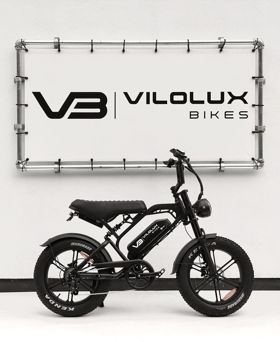 Vilolux® Fatbike electrisch - Fatbike - V20 PRO - 2025 Model - Legaal - Rijklaar geleverd - 2 Jaar garantie - Telefoontasje - Hydraulische remmen - Alarm - Zwart - afbeelding 3