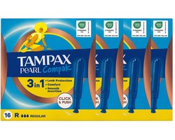 Tampax Tampons Pearl Compak Normal Applicator - 1 stuks