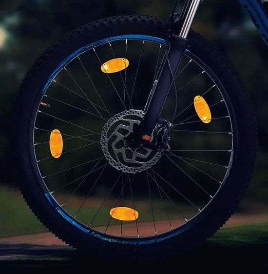 Rieba® Spaakreflectoren Fiets - Spaakverlichting - Fietsverlichting - Reflectie Fietsspaken - Oranje - Set van 4 stuks van Merkloos — afbeelding 2