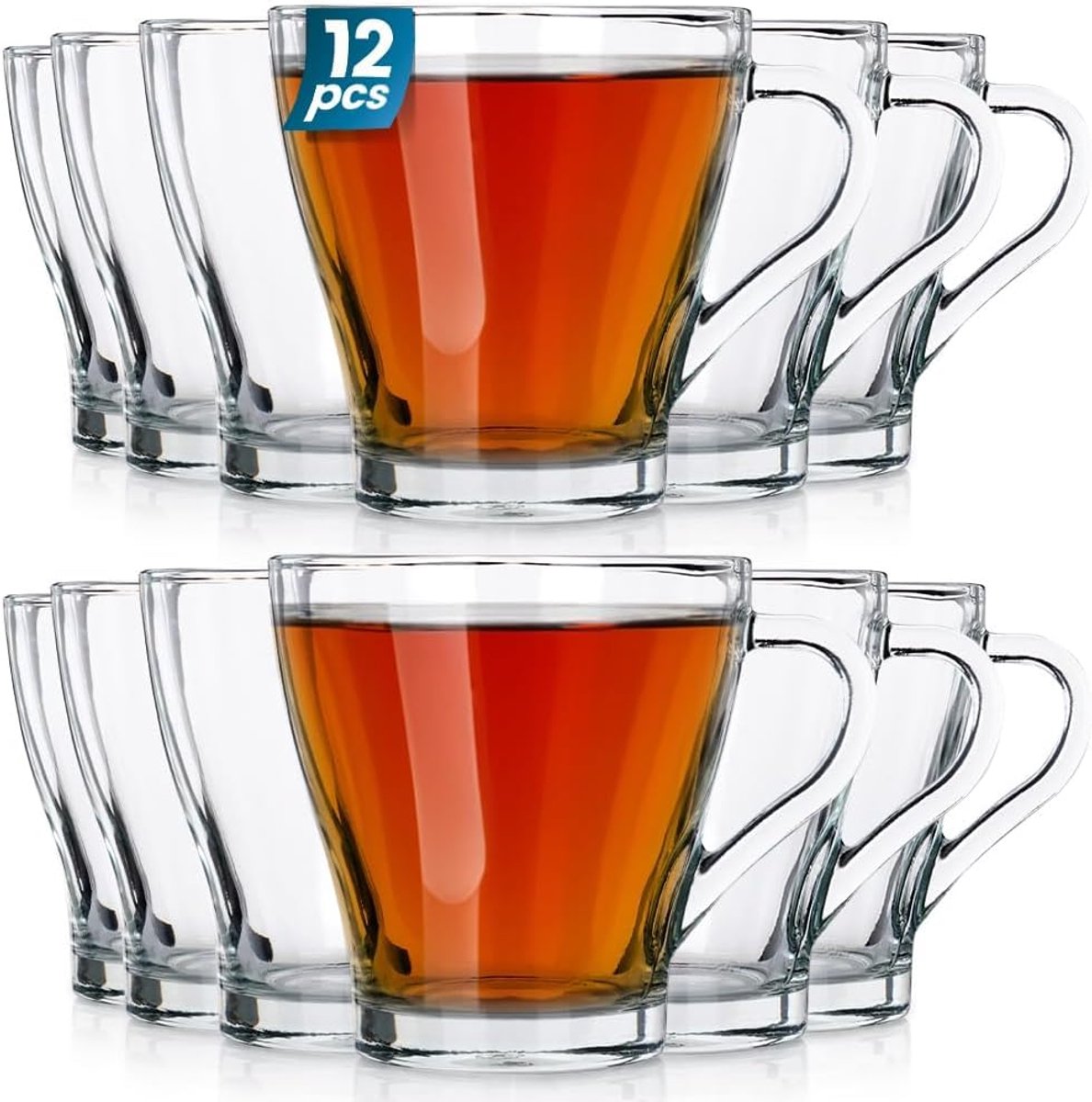 Set van 6 drinkglazen met handvat - 280 ml