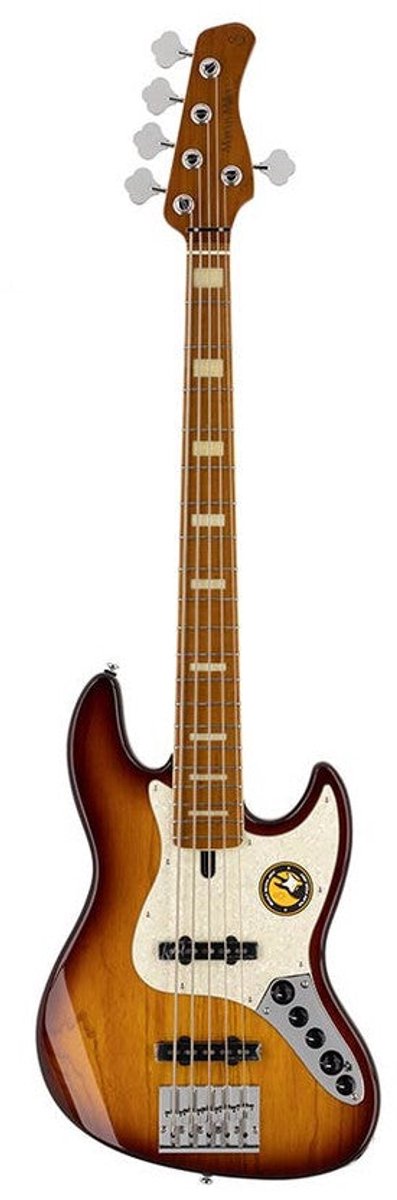 Sire V8 S5/TS Marcus Miller swamp ash 5-snarige actieve basgitaar Tobacco Sunburst