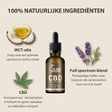 Flesje Lab of Plants CBD-olie 10%. Ingrediënten: MCT-olie, CBD Hennep-extract, Full spectrum blend.