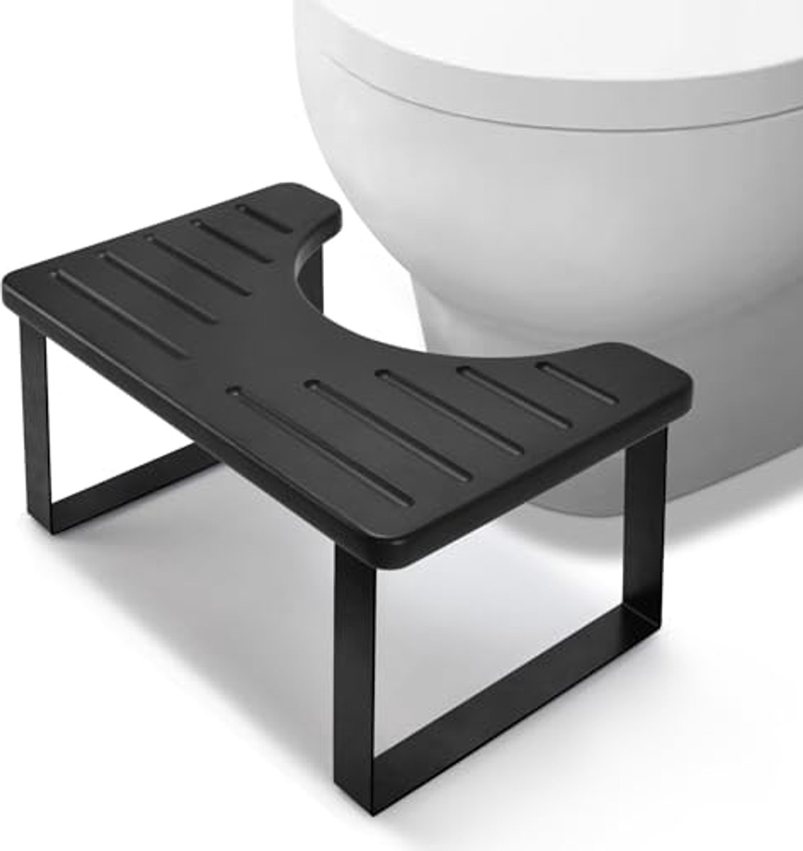 Houten toiletkruk voor volwassenen en kinderen - Opstapkruk van bamboe voor gezonde zithouding