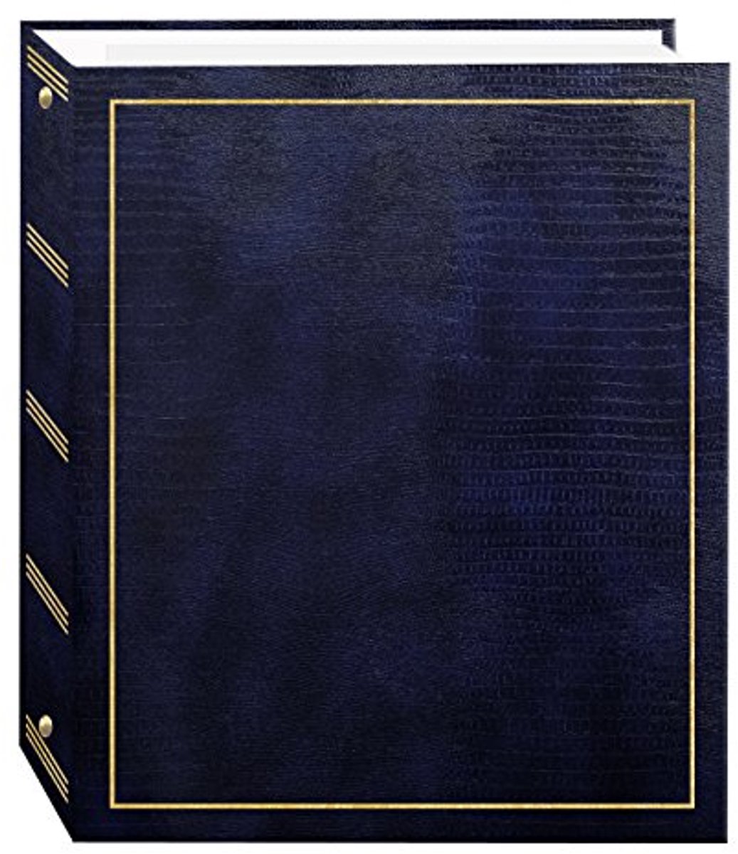Magnetisch Zelfklevend Fotoalbum met 100 Pagina's - 3-Ringen in Marineblauw
