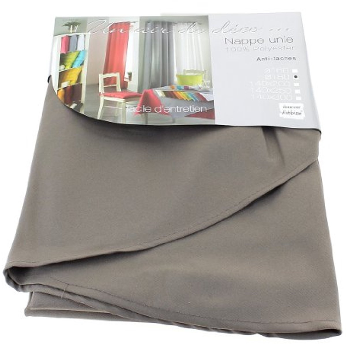 Rechthoekig Tafelkleed 140 x 300 cm in Effen Bruin Polyester