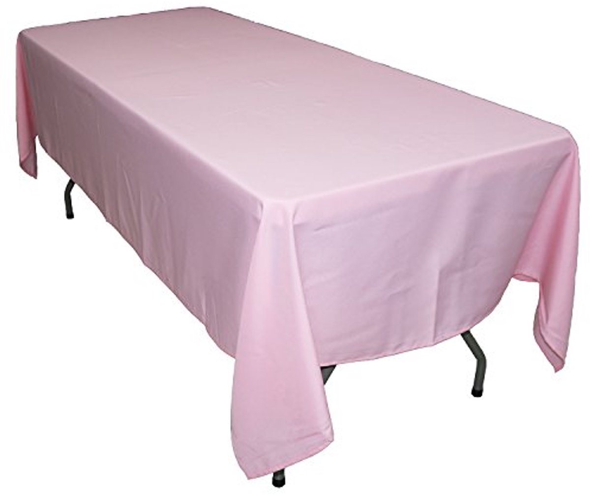 Rechthoekig Polyester Tafelkleed in Roze - 150x240 cm