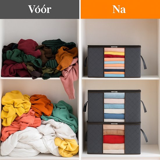 MAGICLULU Plastic T-shirts Shirt Organizer Stapelbare Kledingkast