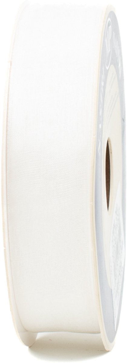 Organza lint - Wit - 25 mm breed - 50 meter lang - Decoratief lint