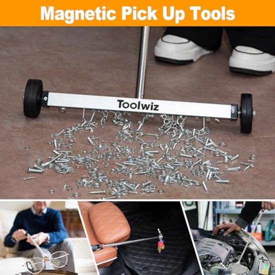 Rolling Magnetische Veegmachine 17 inch - Handige Oplossing voor Metalen Puin en Nagels — afbeelding 3