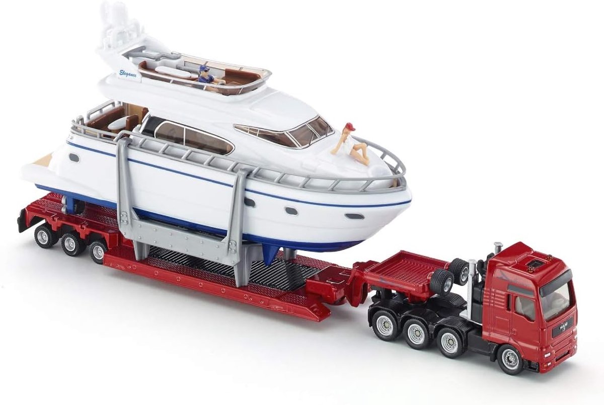 SIKU 1849, Zwaartransport met Jacht, schaal 1:87, metaal/kunststof — cadeau in Spellen & Speelgoed - foto 3