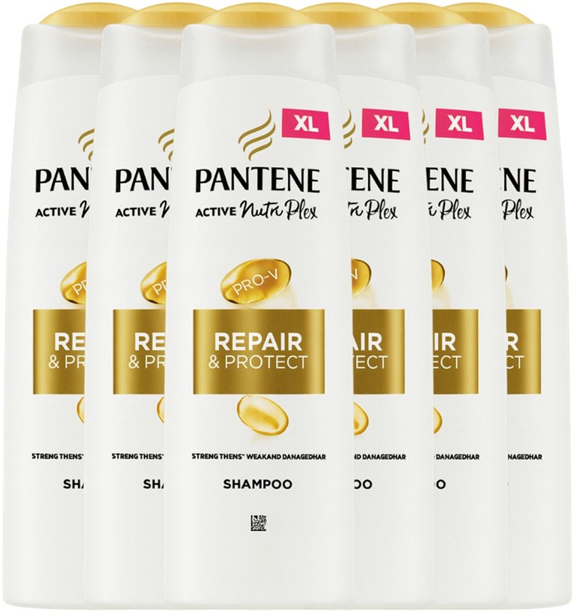 Pantene Pro-V Active Nutri-Plex Repair & Protect Shampoo - voor Droog, Beschadigd haar - Voordeelverpakking 6 x 500ml