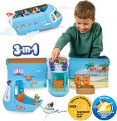 BLUEY - 3 in 1 Transformerend Vliegtuig Speelset - Incl. Bluey en Bingo speelfiguren - Meer dan 25 geluiden