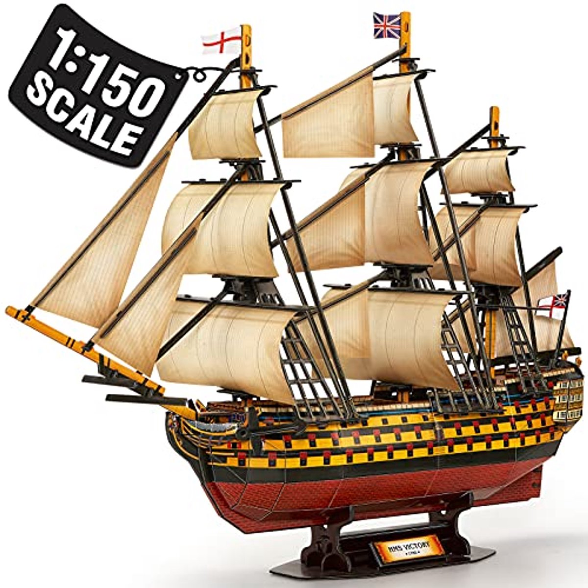 3D Legpuzzels HMS Victory Schip - Model Kits voor Volwassenen en Kinderen - 189 Stuks