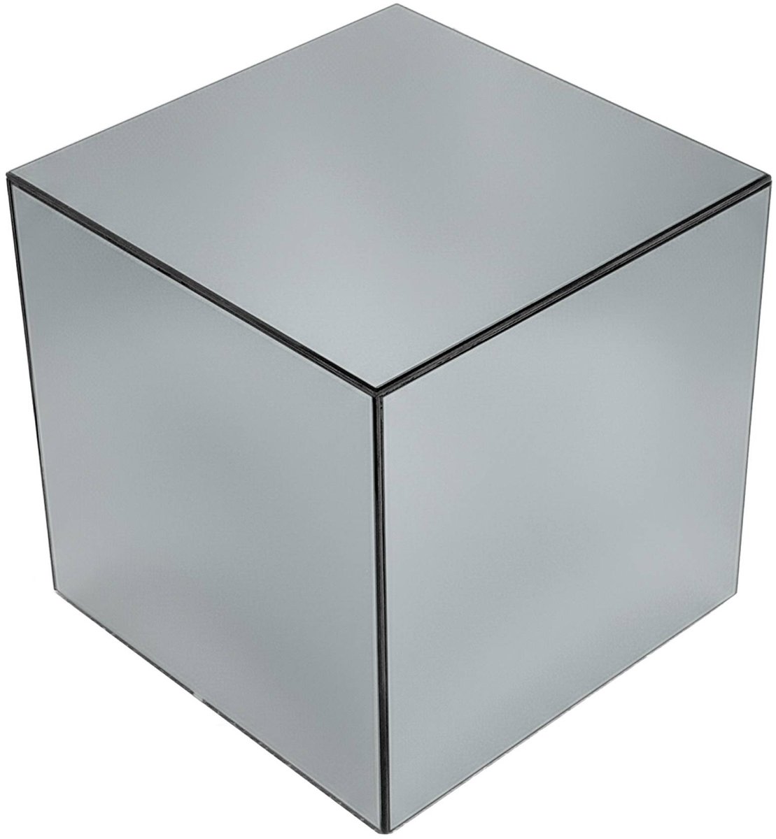 sweeek - Bijzettafel kubus spiegelglas 40cm - mirage
