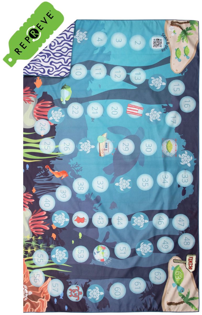 SooBluu - Microvezel reishanddoek - duurzame sneldrogende strandlaken voor kinderen - familiespel strandspel handdoek - 100x160