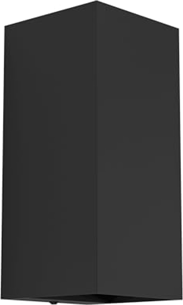 Buitenwandlamp met Up- en Downverlichting, Zwarte Wandspot voor Buiten, GU10, IP55