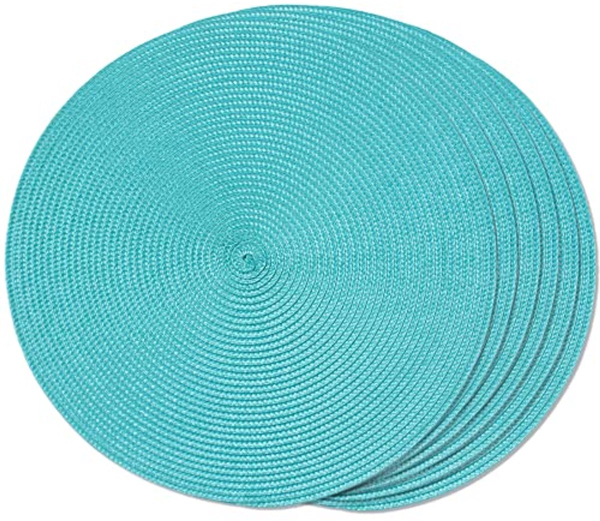 Gevlochten placemats set van 6 – Antislip, wasbaar en hittebestendig – 38 cm diameter