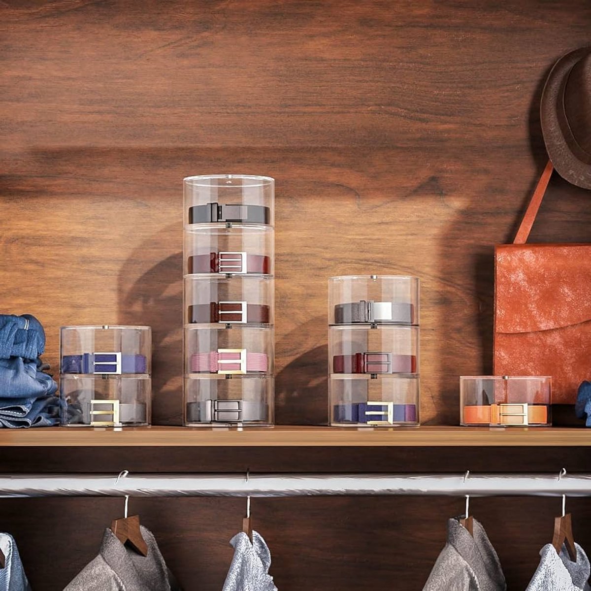 Acryl riem organizer - transparant - voor sieraden en horloges