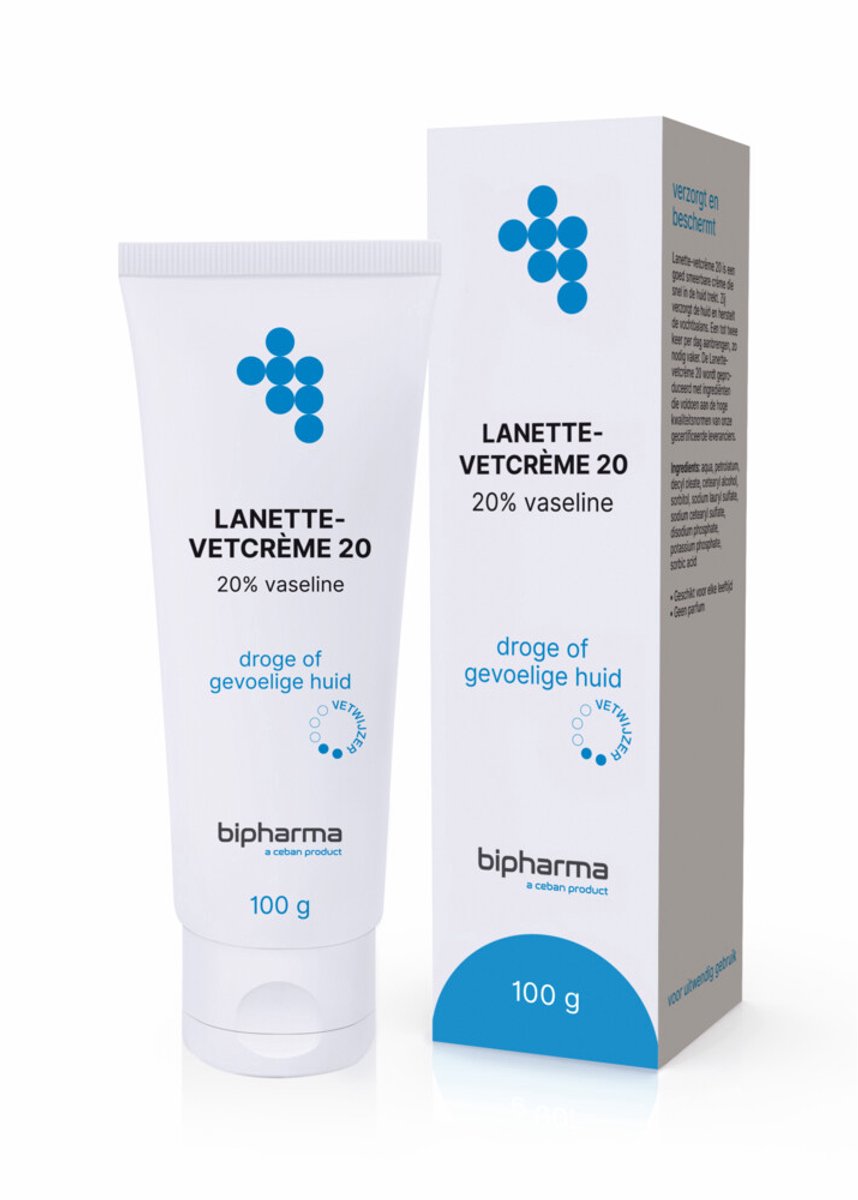 Bipharma Lanette Vetcreme 20% - 2 x 100 gr - Voordeelverpakking