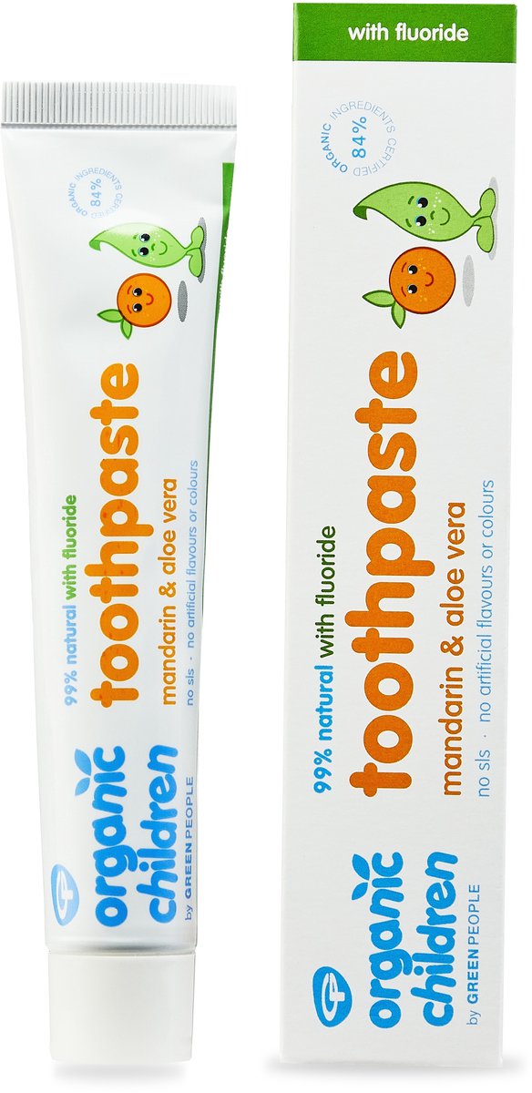 Green People - Kids Tandpasta Mandarijn met Fluoride - Zachte, natuurlijke mondverzorging voor kinderen