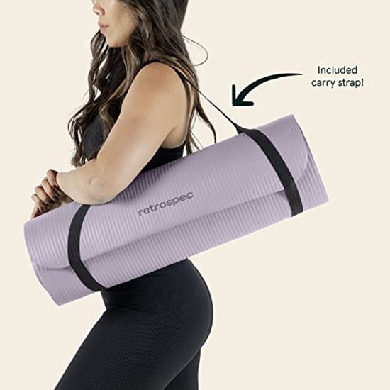 Dikke Antislip Yogamat met Nylonriem voor Yoga en Training — afbeelding 2