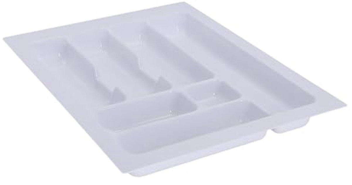 Bestekbak voor lade - Keukenlade-organizer, wit, 490 x 385 mm