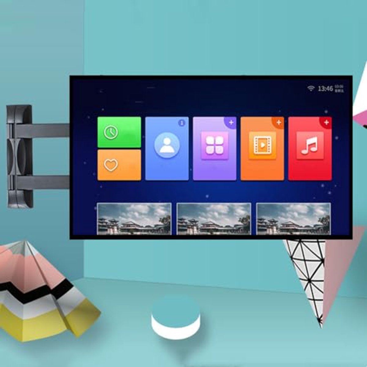 Zwenkbare TV Wandbeugel voor 26-60 Inch TV's, Uitschuifbaar, Zwart