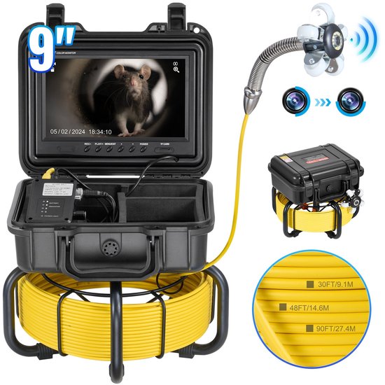 HSSNS Endoscoopcamera, 5 m, werkplaats, endoscoop met IPS-scherm van 4