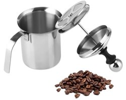 Handmatige Melkschuimer voor Koffie en Cappuccino - 800ML Roestvrij Staal
