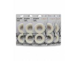 Transparante Beschrijfbare Tape – 5 pack (10 Rollen) – Writable Tape voor Bedrijven – Kantoor- en Labeltape – Out of Office