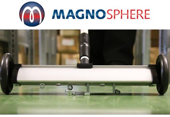 Magnetische veegmachine met keramische ferrietmagneten - breedte 325mm - bodemvrijheid 25mm - ideale oplossing voor het reinigen van grote oppervlakken van Merkloos	 — afbeelding 4