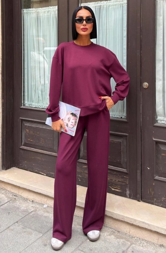 Sobe - Survêtement Femme - Loungewear - Jogging - Survêtement Sport Bordeaux Rouge Taille M