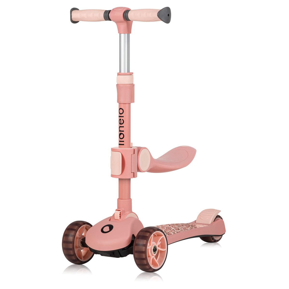 Lionelo Franky Kinderstep 2in1 - LED - 3 wielen - tot 50kg - Fiets en scooter 2in1 - Grote verlichte wielen  - Speelgoedmandje — afbeelding 13
