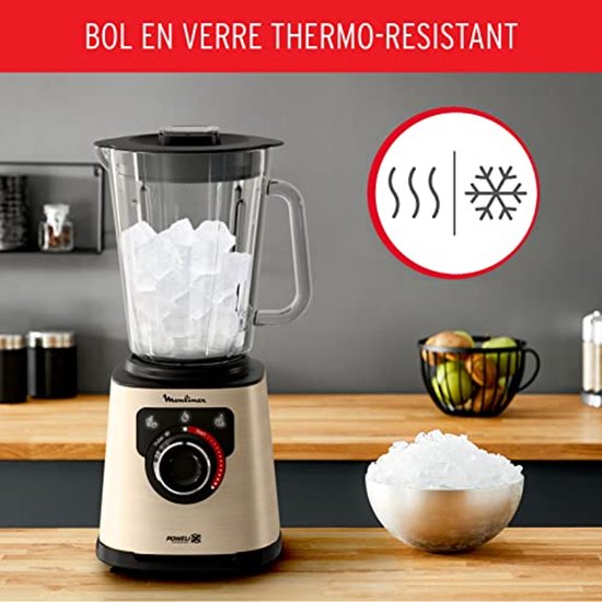 Elektrische blender met glazen kom en 1200 W motor - PerfectMix ervaring — afbeelding 4