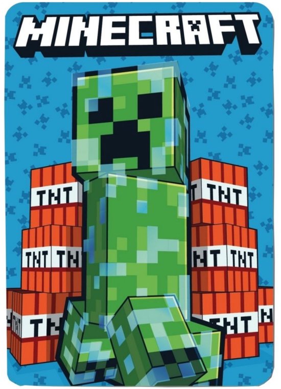 Coperta Morbida Minecraft Creeper 100x150 Cm In Poliestere - Perfetta Per Gioco E Relax - 3