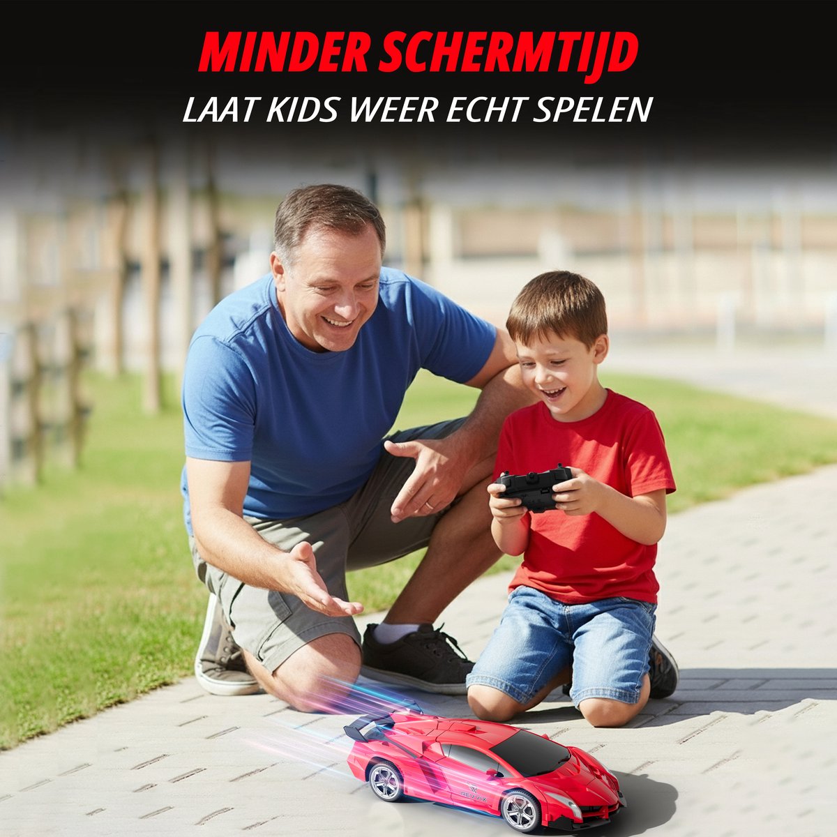 Revvix Bestuurbare Auto - RC Auto - Afstandsbestuurbare auto - Radiografisch bestuurbare auto - Race auto afstandbestuurbaar - Auto afstandsbediening - Robot - 2 Accu's - Rood - Buiten - voor Jongens & Volwassenen - Offroad - Drift - Car — afbeelding 10