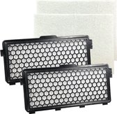 SANAWATEC 2 x HEPA-filter, compatibel met Miele stofzuigerfilter, Miele s8340 filter, inclusief 3 x motorfilter en 3 x Air Clean-filter voor Compact C1 C2 Complete C2 C3 S4000 S5000 S6000 met actieve